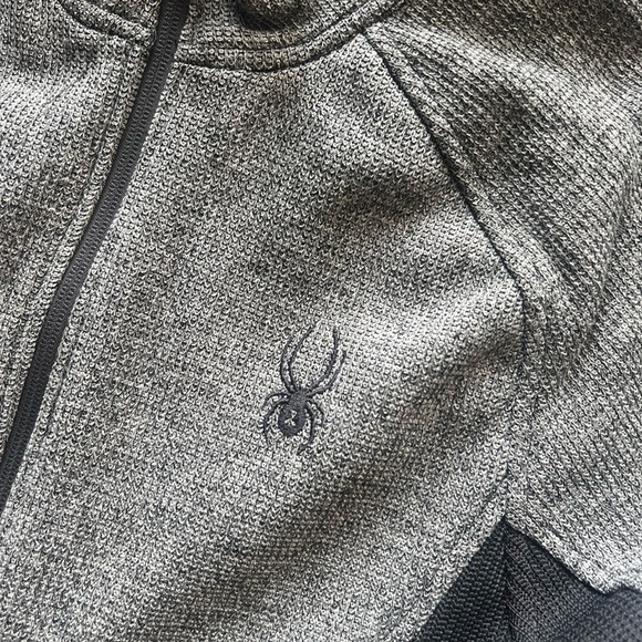 Spyder Men’s Speed Stretch Charcoal Gray Zip Up Jacket - Picture 2 of 6